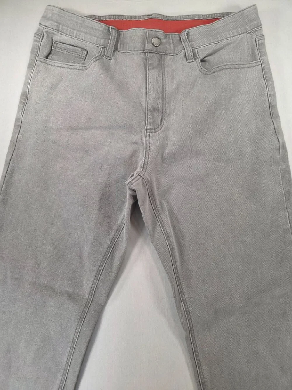 REDVANLY Ranstead Jeans Denim Pull On Pants Stretch  Gray Large (34x30)